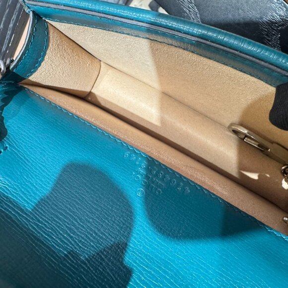 GUCCI #R Super Mini Dionysus Crossbody Bag In Blue - Picture 14 of 14